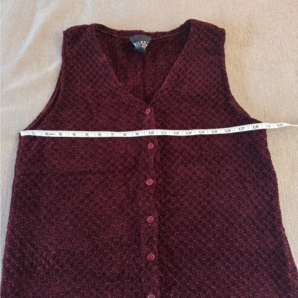 Vintage Eileen Fisher Maroon Knit Vest